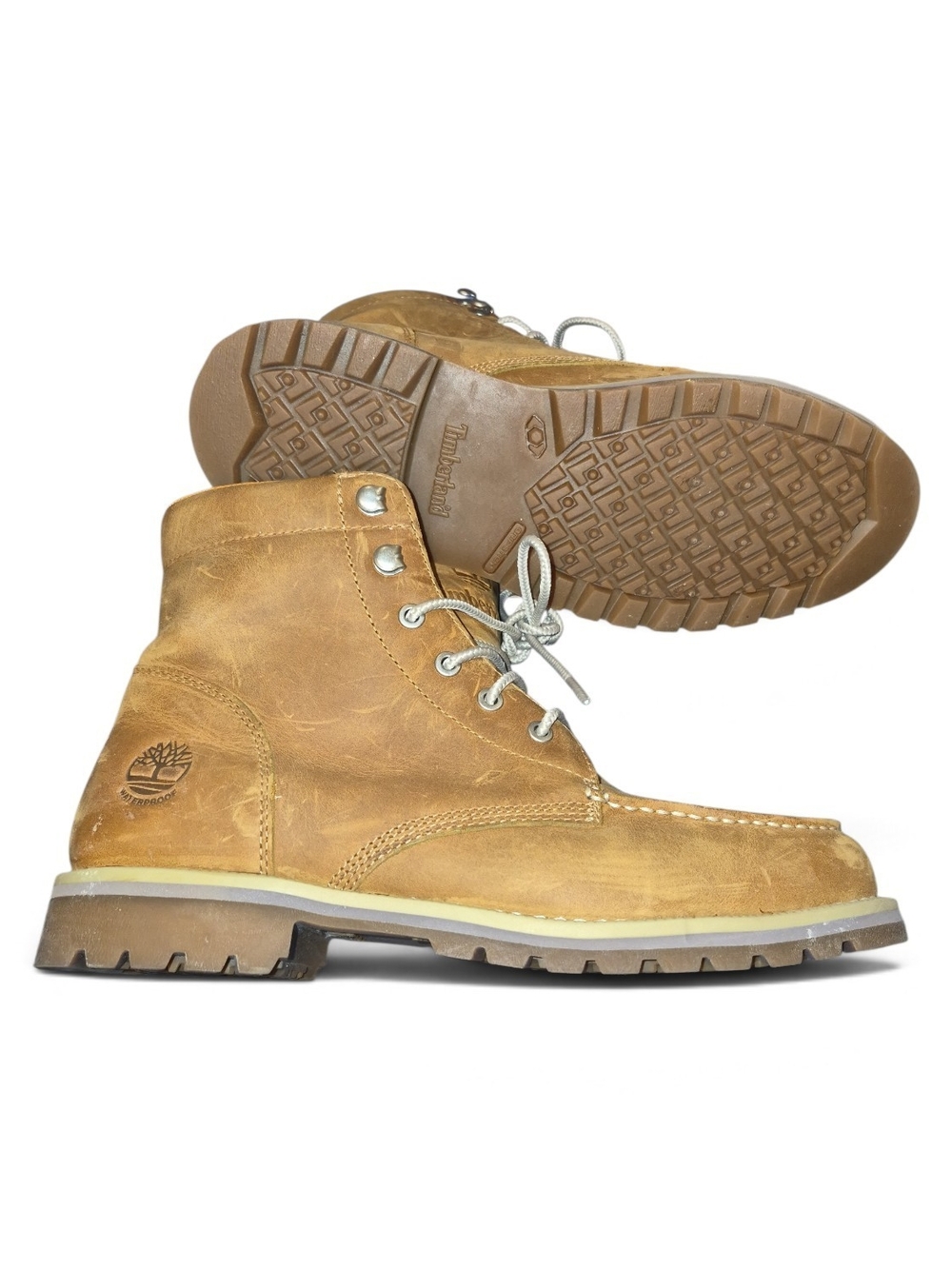Timberland Redwood Falls Men's Wheat Leather Moc Toe Work Boots